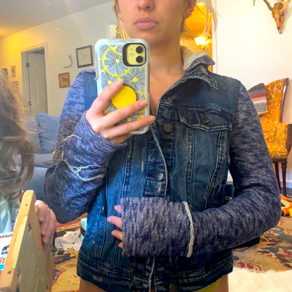 free people extra small jean jacket